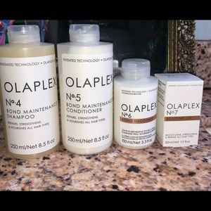 OLAPLEX Bonder Bundle No.4,5,6,7. Shampoo, Conditioner, Smoother, Bond Oil